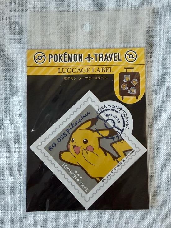 Pokemon Other - Pokemon Travel Pikachu Suitcase Label Sticker Decal NEW